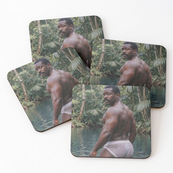 Item preview, Muscular Jungle Man in Wet White Briefs designed and sold by ZhivanCrimson.