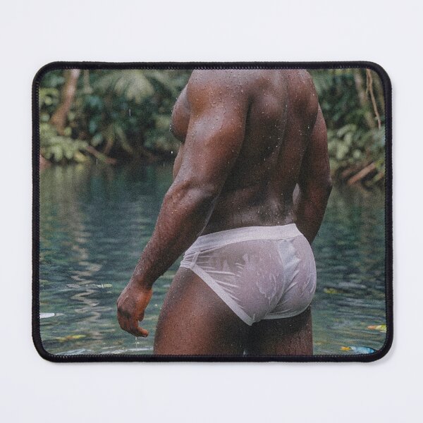 Item preview, Muscular Jungle Man in Wet White Briefs designed and sold by ZhivanCrimson.