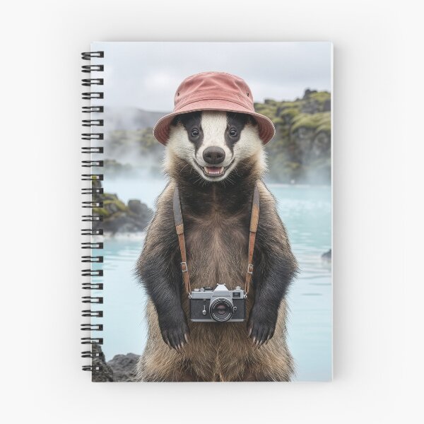Item preview, Badger Visits Blue Lagoon in Iceland designed and sold by Tridentulus.