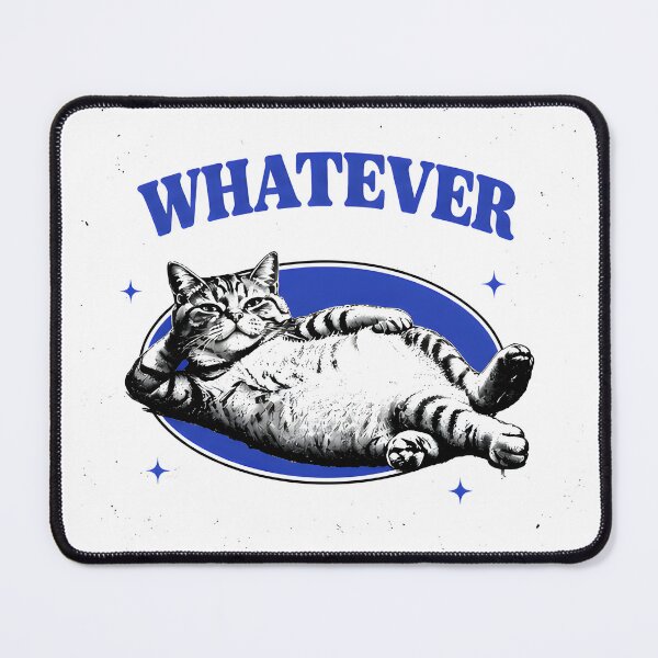 Item preview, Whatever Cat Sarcastic Vintage Cat Lover Design designed and sold by ChaoticCatIlust.