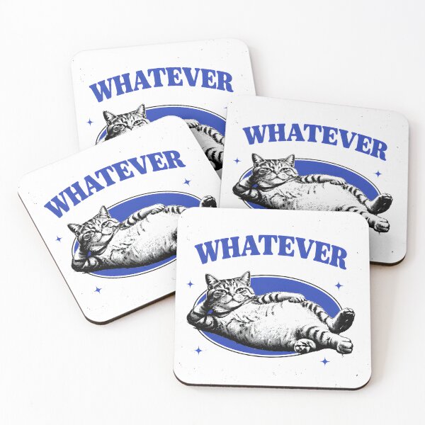 Item preview, Whatever Cat Sarcastic Vintage Cat Lover Design designed and sold by ChaoticCatIlust.
