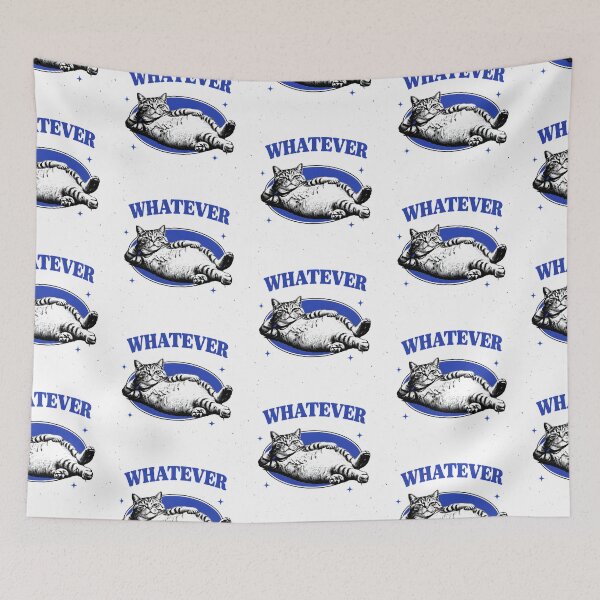 Item preview, Whatever Cat Sarcastic Vintage Cat Lover Design designed and sold by ChaoticCatIlust.