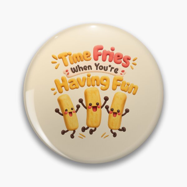 Item preview, Cute French Fries Pun Sticker - Time Fries When You're Having Fun | Kawaii 3D Food Art designed and sold by Moons Studio.