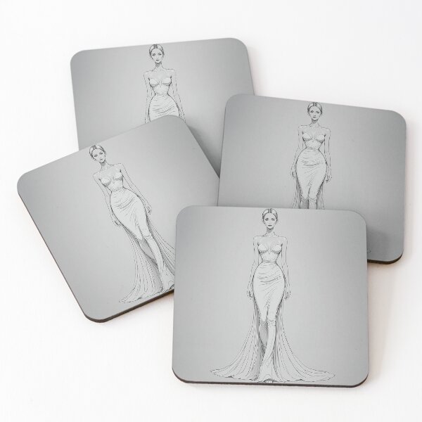 Item preview, Elegant Fashion Illustration Model – Minimalist Couture Line Art | Chic Runway Style Fashion Sketch designed and sold by PixPixari.