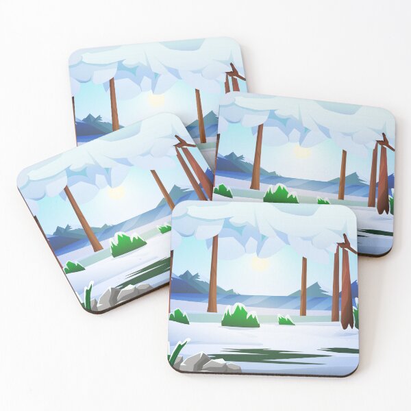 Item preview, Winter Sun arise in the forest designed and sold by MenCoBaVerif.