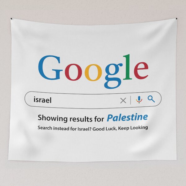 Item preview, Google Search Israel free Palestine, Palestinians human rights support design designed and sold by Hurriyyatee.