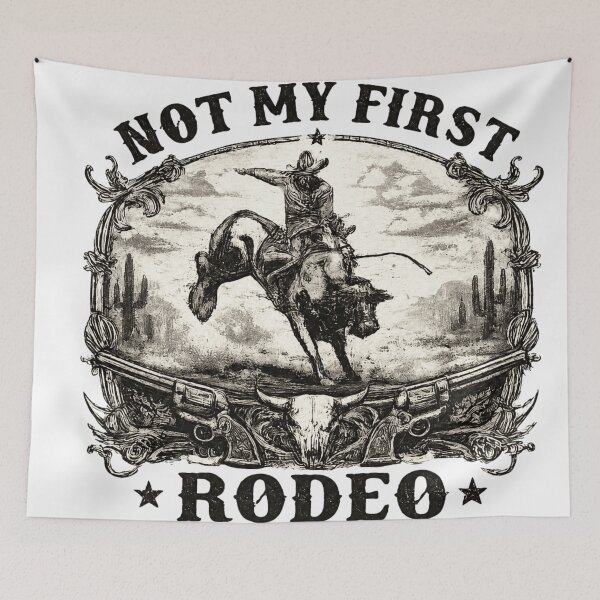 Item preview, Not My First Rodeo Vintage Cowboy designed and sold by ZENVIRART.
