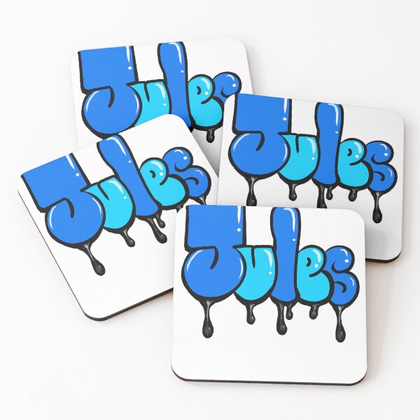 Item preview, Jules Name Personalized Custom Art Retro 70s Typography Vintage Bubble Letters designed and sold by Artonmytee.