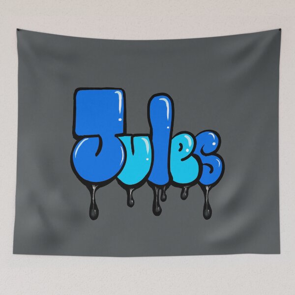 Item preview, Jules Name Personalized Custom Art Retro 70s Typography Vintage Bubble Letters designed and sold by Artonmytee.