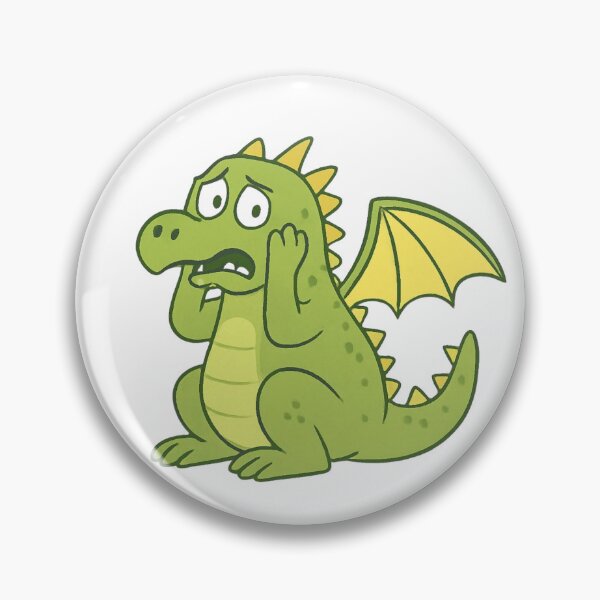 Item preview, Anxious Little Dragon – Scared Cute Chibi Dragon Having an Anxiety Attack designed and sold by Inka Moon Design.