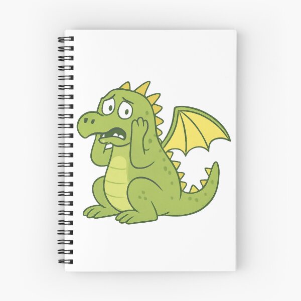 Item preview, Anxious Little Dragon – Scared Cute Chibi Dragon Having an Anxiety Attack designed and sold by Inka Moon Design.