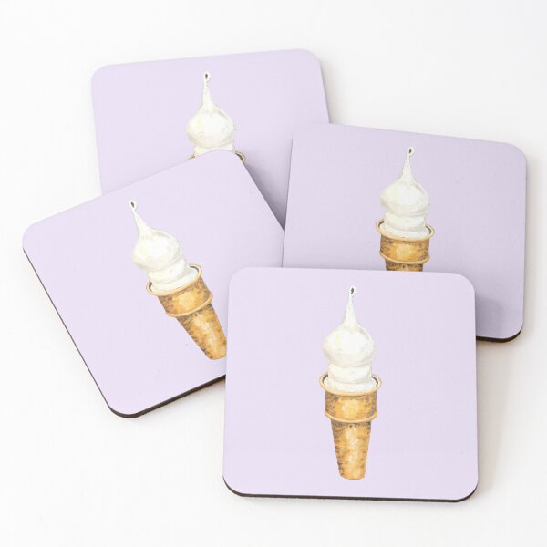 Item preview, LAVENDER ICE CREAM Pop ART | Pastel Dessert Aesthetic | Oil Painting Style | Lavender background designed and sold by BlueberrySwan.