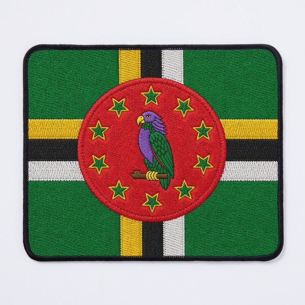 Item preview, Dominican Embroidered Look Flag Design designed and sold by Emerald-Treasure.