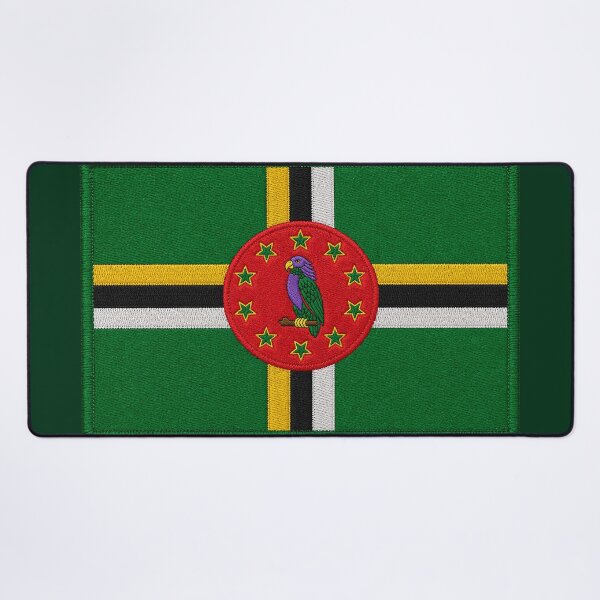 Item preview, Dominican Embroidered Look Flag Design designed and sold by Emerald-Treasure.