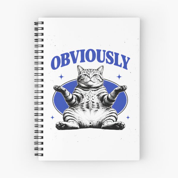 Item preview, Obviously Cat Funny Sarcastic Retro Cat Design designed and sold by ChaoticCatIlust.