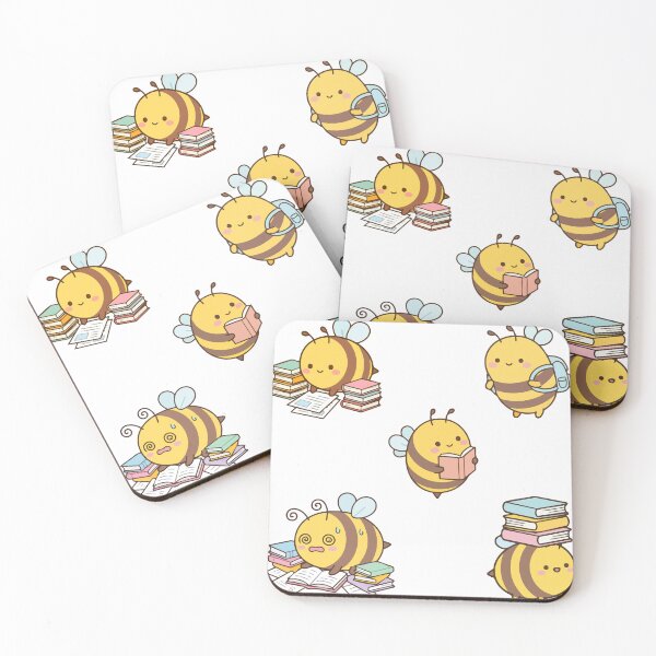 Item preview, Cute Study Bee Sticker Pack | Kawaii Reading Bee, Book Lover & Student Aesthetic Stickers designed and sold by Art_IN_Design.