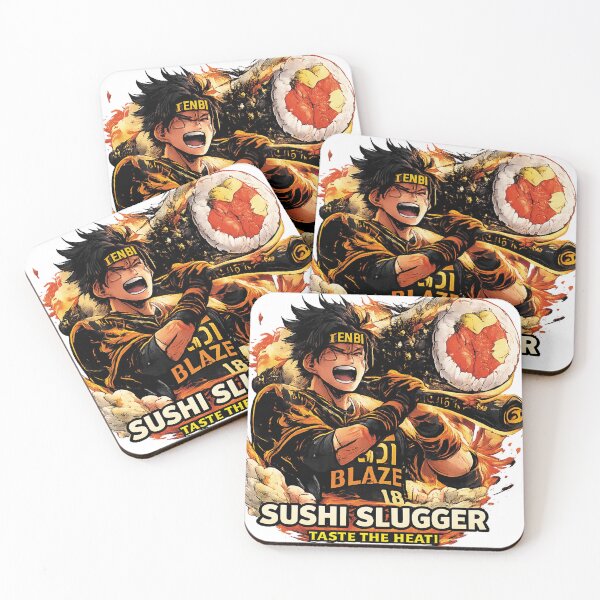 Item preview, Sushi Slugger – Taste the Heat! Anime Baseball Sushi Design designed and sold by Level-Up-Design.