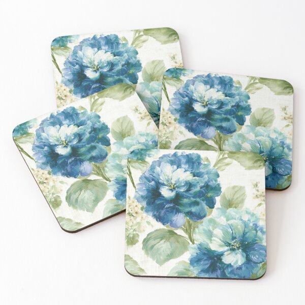 Item preview, Oil Painting Blue Hydrangea Botanical Pattern Housewarming Gift designed and sold by Vibrantdream.