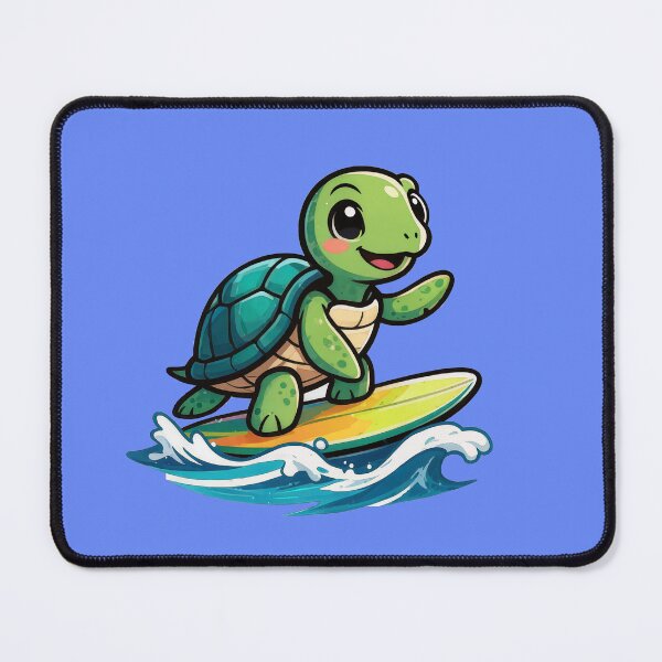 Item preview, Surfing Sea Turtle – Cute Cartoon Ocean Rider Design designed and sold by shorethings.