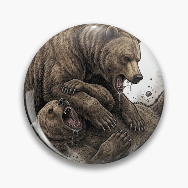 Item preview, Grizzly bears fighting designed and sold by The-graphic-Artist .
