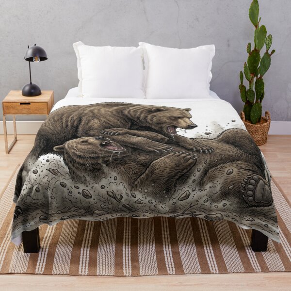 Item preview, Grizzly bears fighting designed and sold by The-graphic-Artist .