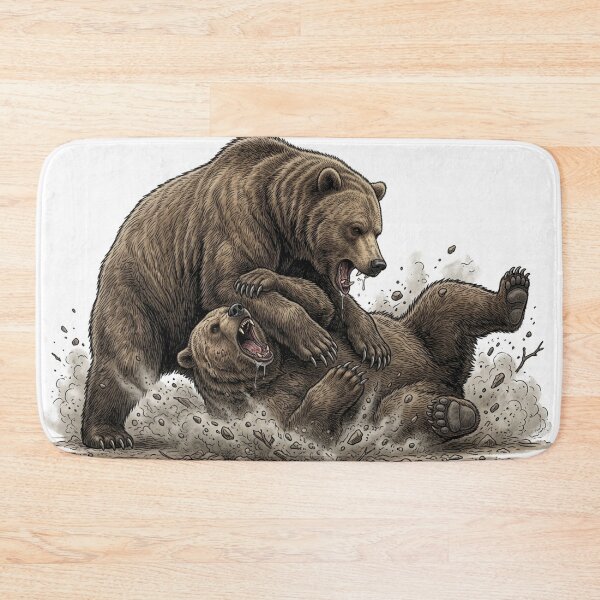 Item preview, Grizzly bears fighting designed and sold by The-graphic-Artist .