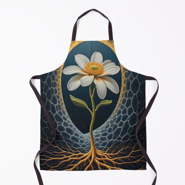 Item preview, Flower with roots in a golden circle designed and sold by Mianku | Für das Leben.