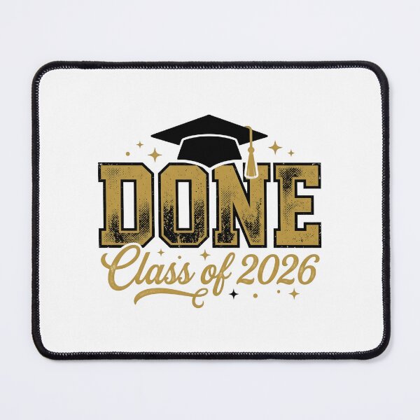 Item preview, DONE Class Of 2026 Vintage Gold Graduation Cap designed and sold by drchzak.