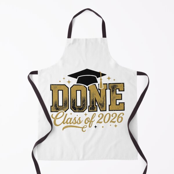 Item preview, DONE Class Of 2026 Vintage Gold Graduation Cap designed and sold by drchzak.