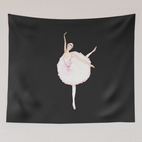 Item preview, Ballerina on Black Background | Pastel Drawing | Elegant Dance Art | Dark Aesthetic | Ballet Art Design designed and sold by BlueberrySwan.