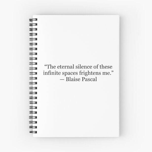 Item preview, The Eternal Silence of These Infinite Spaces Frightens Me | Blaise Pascal Quote designed and sold by The Prose Atelier.