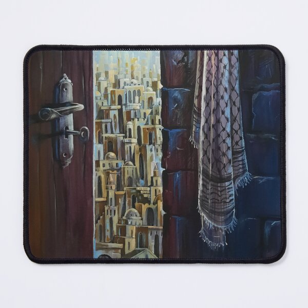 Item preview, Our House In Jerusalem Painting, Al Quds Old House Drawing , Palestinian Right of Return Wall Art, Free Palestine Al Aqsa City Framed Poster designed and sold by Hurriyyatee.