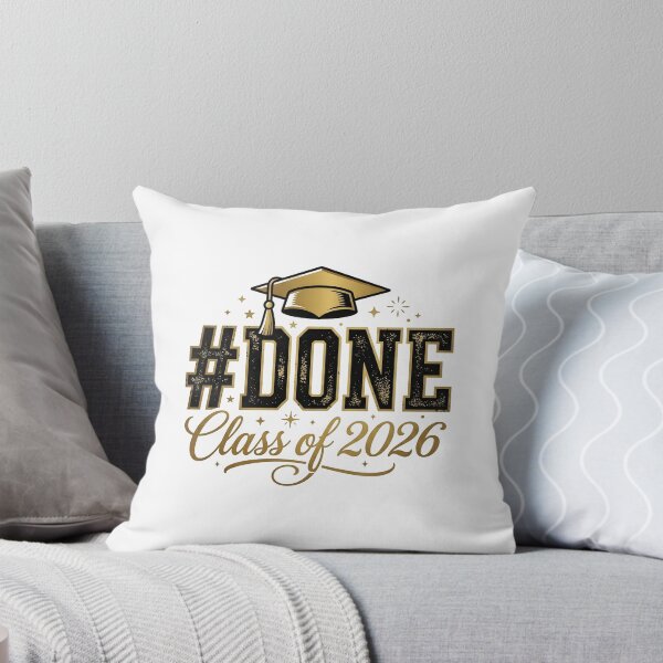 Item preview, Hashtag DONE Class Of 2026 Retro Gold Graduation designed and sold by drchzak.