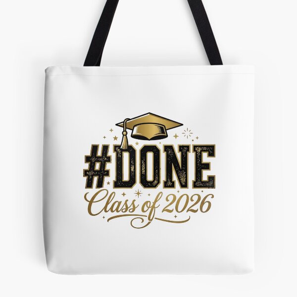 Item preview, Hashtag DONE Class Of 2026 Retro Gold Graduation designed and sold by drchzak.