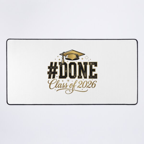 Item preview, Hashtag DONE Class Of 2026 Retro Gold Graduation designed and sold by drchzak.