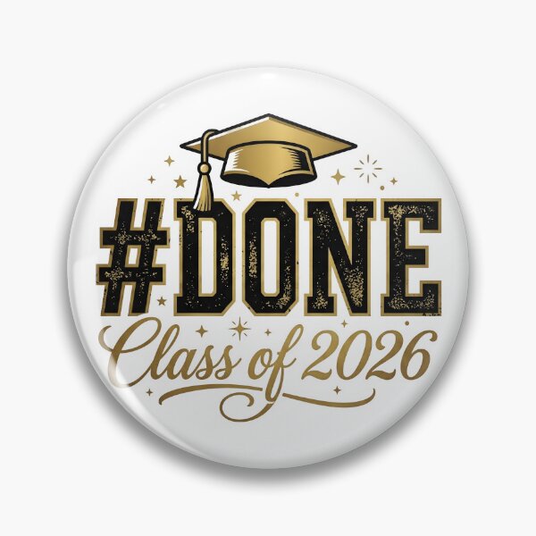Item preview, Hashtag DONE Class Of 2026 Retro Gold Graduation designed and sold by drchzak.