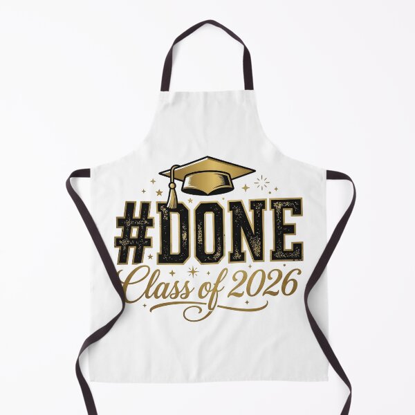 Item preview, Hashtag DONE Class Of 2026 Retro Gold Graduation designed and sold by drchzak.