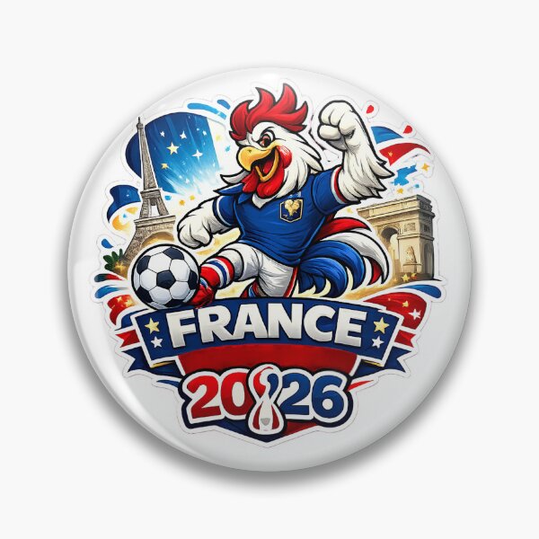 Item preview, France Football Fan Cartoon Sticker | French Football Supporter designed and sold by aminesez22.