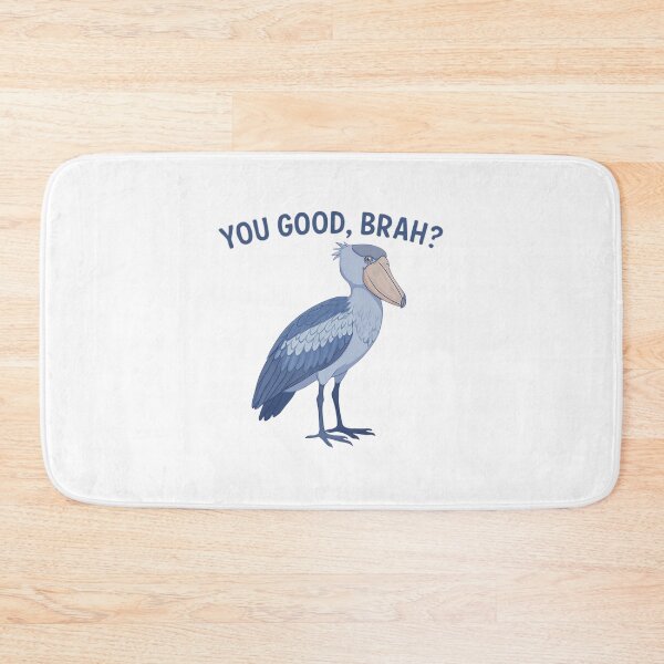 Item preview, Fun Shoebill stork illustration with the quote " YOU GOOD, BRAH?"  graphic meme for t-shirts and apparel designed and sold by MKTreasures.
