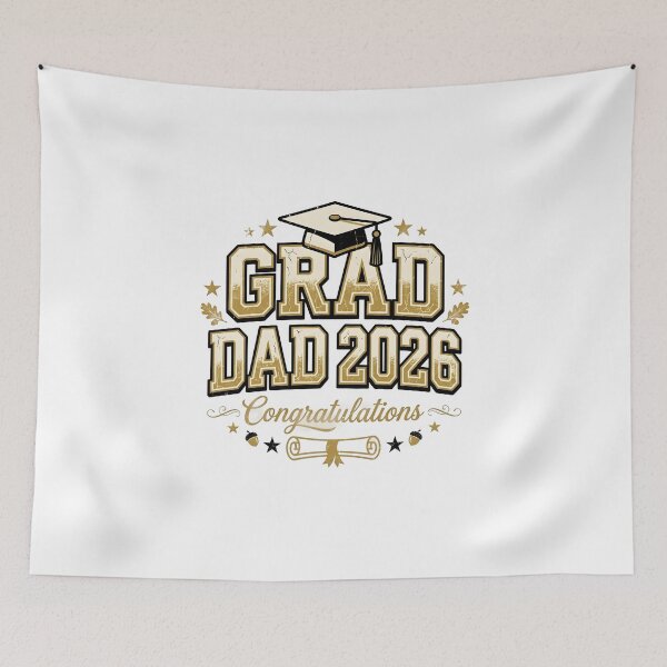 Item preview, Proud Grad Dad 2026 Congratulations Vintage Varsity designed and sold by drchzak.