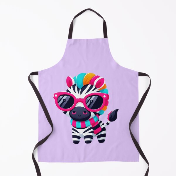 Item preview, Cute Colorful Zebra With Pink Glasses designed and sold by SweetLilith.