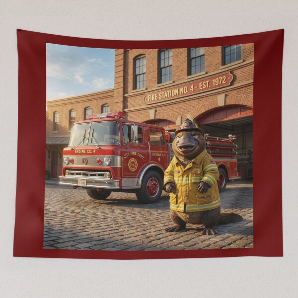 Item preview, Platypus Fire Chief designed and sold by Tridentulus.
