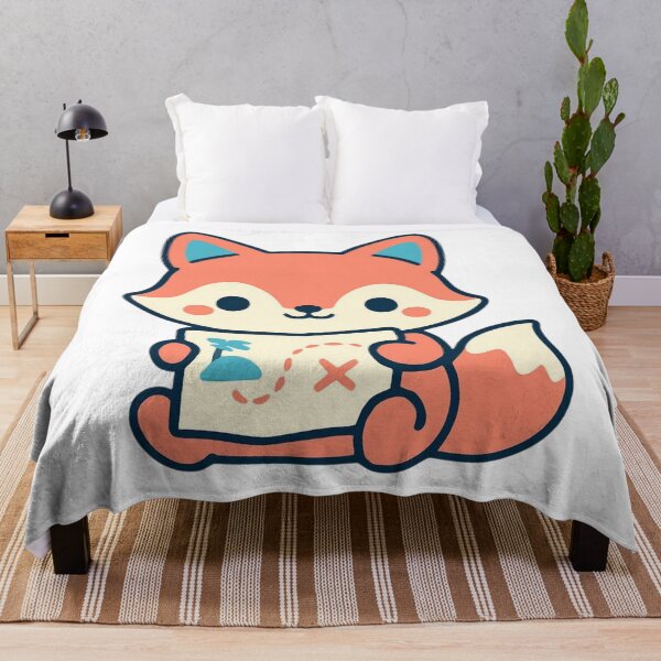 Item preview, Adventure Awaits Fox - Cute Kawaii Explorer Sticker  designed and sold by foryouandyours.