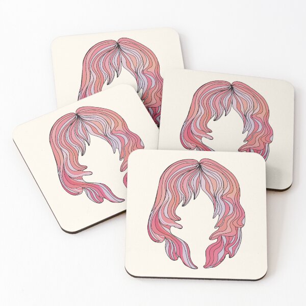 Item preview, Groovy Pink Flowing Mermaid Hair Silhouette designed and sold by Karin Taylor.