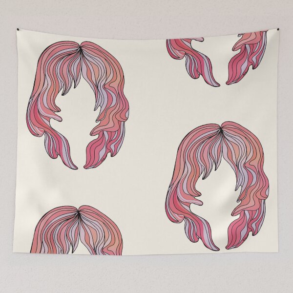 Item preview, Groovy Pink Flowing Mermaid Hair Silhouette designed and sold by Karin Taylor.