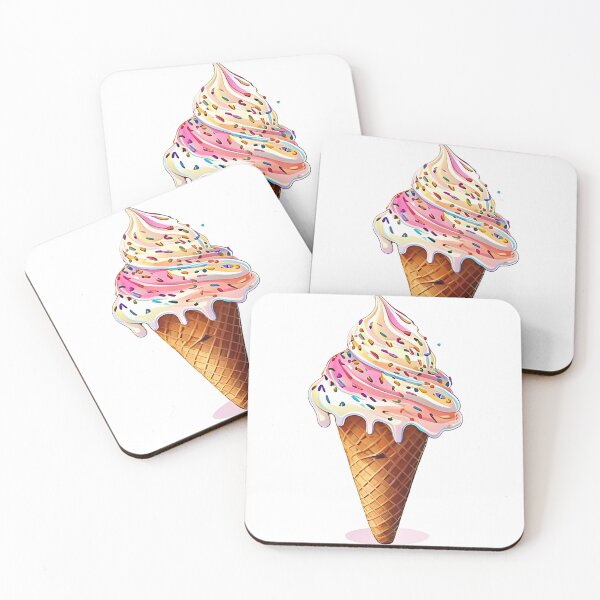 Item preview, Groovy Cone: 1970s Melting Ice Cream Retro Rainbow designed and sold by Mercella-Inc.