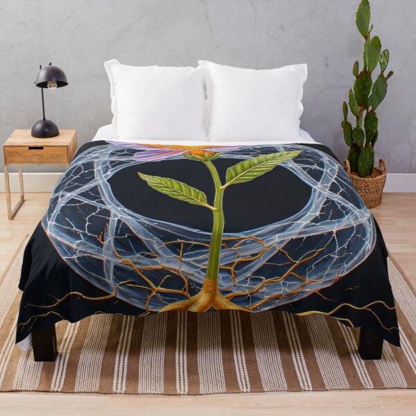 Item preview, A flower grows from a web of life designed and sold by Mianku | Für das Leben.