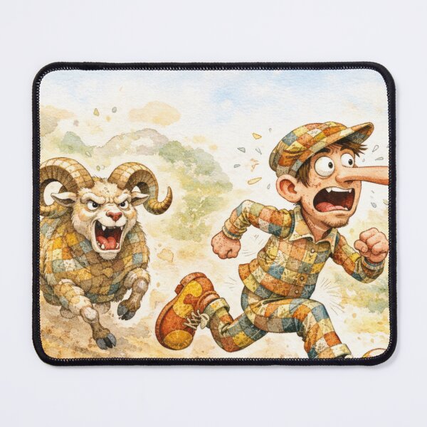 Item preview, Goat Chasing Man designed and sold by OnePercent992.
