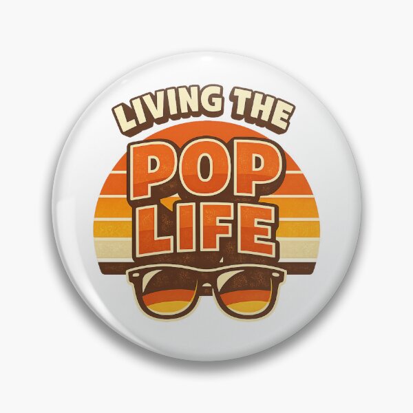 Item preview, Living the Pop Life Retro Sunset Grandpa Shirt | designed and sold by EastEndTownie.