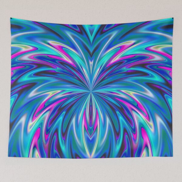 Item preview, Abstract Fractal Butterfly 26 (Blue, Teal, Pink) designed and sold by SXW Designs.